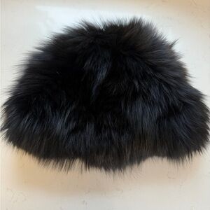 Luxurious Black Fox Fur Hat